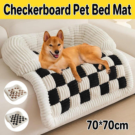 Checkerboard Pet Dog Kennel Mat Comfortable Cushion for Dogs and Puppies Bedding