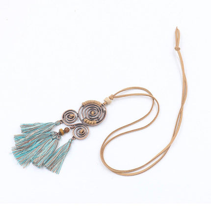 Long Bohemian Necklace Romantic SU Pendant Retro National Style Collars Jewelry