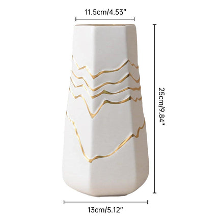 Ceramic Flower Vase Simple Home Hotel Decor Hydroponic Planting Container