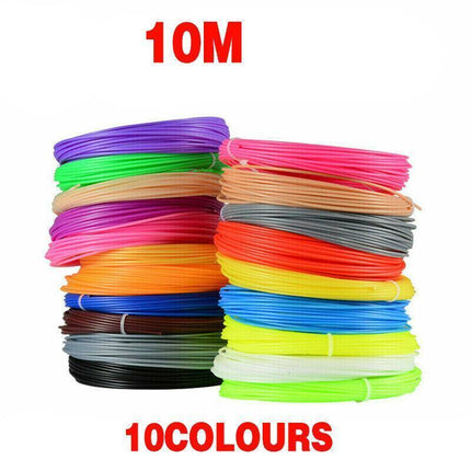 10/20 Colours 5m 1.75mm PLA Refill Filament Consumable for 3D Printer Drawing Pen - Aimall