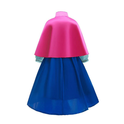 Girls Dress Frozen Anna Long Sleeve Princess Dress AU - Aimall