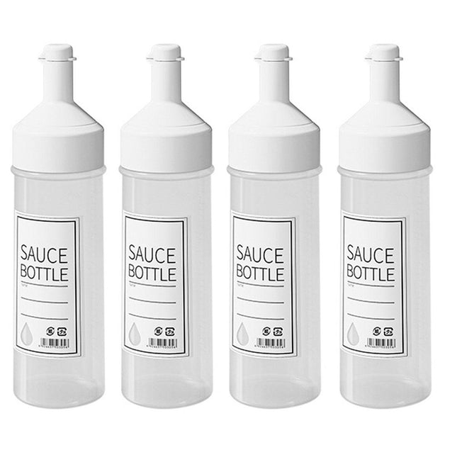 4pcs 350ml Kitchen Squeeze Jam Jars Controlled Dispensing Measuring Jar Multi