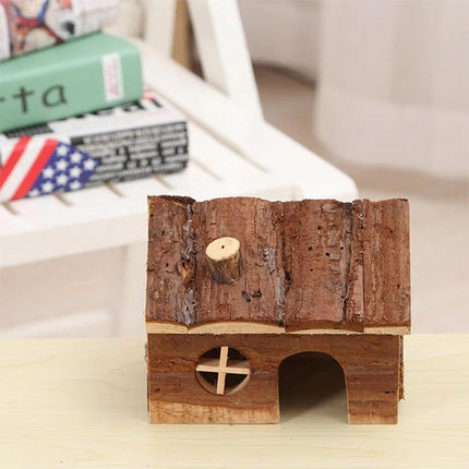Wooden Hamster House Pet Nest Durable Small Animal Shelter for Home Cage Use