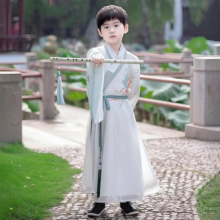 Chinese Traditional Dress Hanfu Kids Ancient Festival Clothing Set for Boys Girl - Aimall