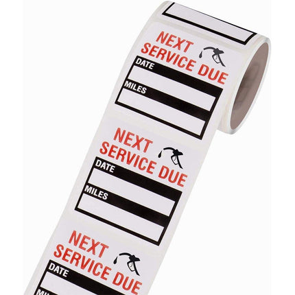 2Rolls Car Oil Change Maintenance Reminder Stickers for Vehicle Service Tracking