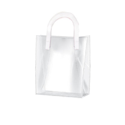 Transparent PVC Handheld Bags Transparent Gift Bag Handle Candy Containers Gifts White - Aimall