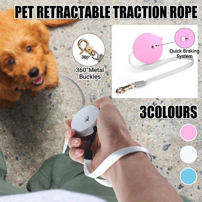 2M Outdoor Mini Retractable Leash Traction Rope Cats Dogs Durable
