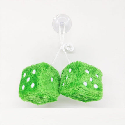 1pair Dice Plush Toy Cube Pendant Keychain Charm Cute Soft Accessory Gift