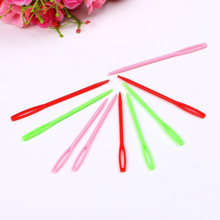 Mix Colour 20PCS Plastic Darning Threading Weaving Sewing Needles Great for Kids - Aimall