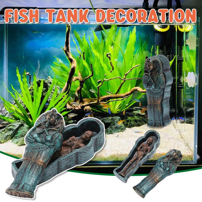 Mummy Aquarium Resin Craft Decoration for Fish Tank Aquascape Ornament Landscape