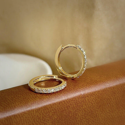Korean Style Round Earrings for Women Fashion All Matching Buckle Jewelry