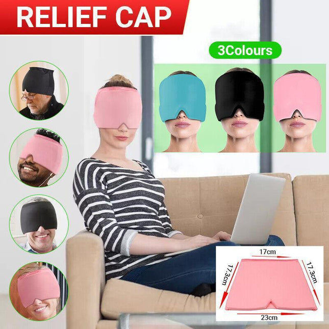 Aroma Season Ice Pack Migraine Hat Hot Cold Therapy Headache Pain Relief Cap Au - Aimall