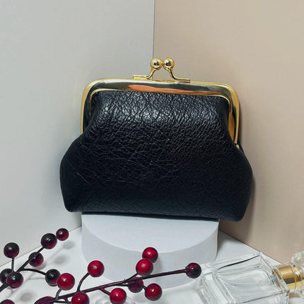 Women's Leather Small Cosmetic Bag Coin Purse & Lipstick Change Storage Bags - Aimall