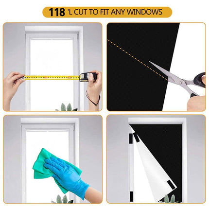 Portable Blackout Curtains for Sunscreen Window Shades Light Blocking Drapes