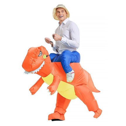 Inflatable Dinosaur Rider Costume Dinosaur Suit for Party and Halloween Cosplay
