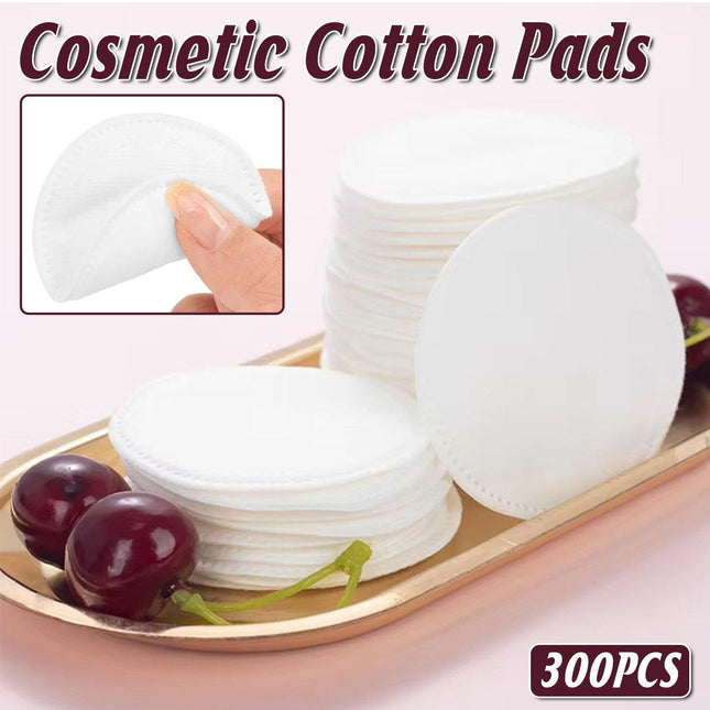300pcs Round Makeup Remover Cotton Pads Soft Reusable Facial Cleansing Wipes