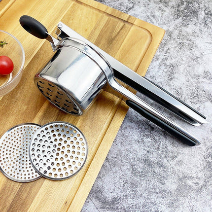 Stainless Steel Manual Potato Masher Fruit Juicer Grinder for Kitchen Use