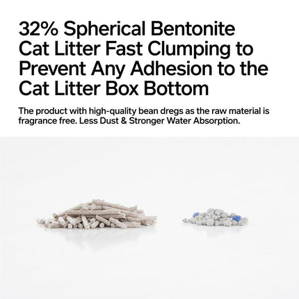 Pidan Cat Litter Classic Mixed Cat Litter Tofu Coffee Litter Bentonite Litter Low Dust Odor 4 Packs
