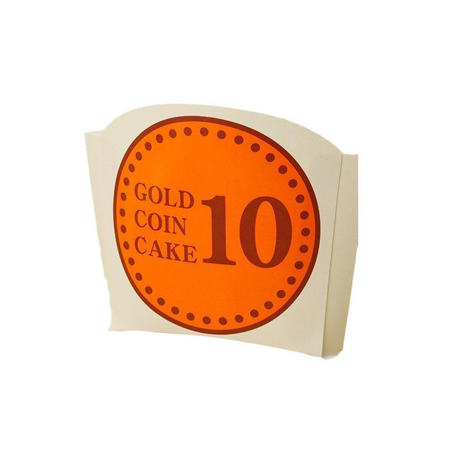 100pcs Collapsible Gold Coin Bread Packing Boxes for Bakery Gift Packaging