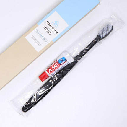 Star Hotel Toiletries Toothbrush and Toothpaste Set for Guesthouse Travel Use