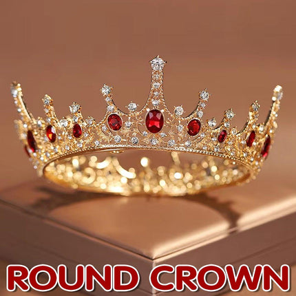 Vintage Princess Wedding Crown Hair Accessories Bridal Round Tiara Headpiece