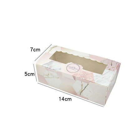 50PCS Set of 2 Premium Cake Packaging Boxes Clear Window Food Grade Cardboard
