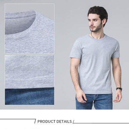 Men's T-shirt Plain Blank 100% heavy Cotton Basic Tee Short Sleeve Large S - 5XL White - Aimall