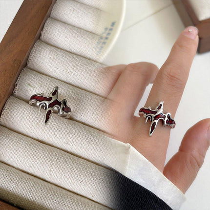 Non-Fading Hip Hop Open Ring for Girls Stylish Adjustable Fashion Jewelry