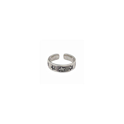 Adjustable Simple Ring Stacked 5-pointed Star Jewelry Fashion Unisex Design