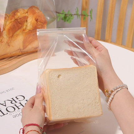 50pcs Resealable Clear Bread Toast Bags Food Storage Airtight Packaging