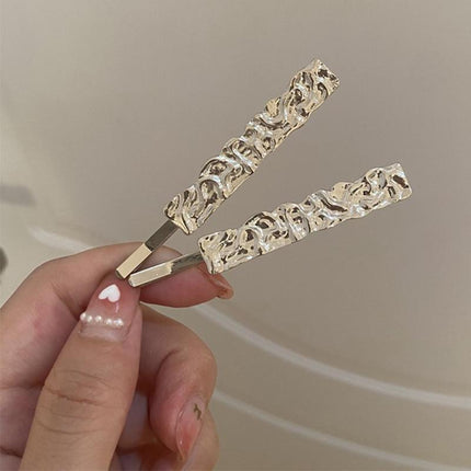 Chic Silver Water Ripple Hair Clip