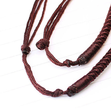 Ethnic Style Retro Long Sweater Chain Necklace with Wooden Pendant Fashion