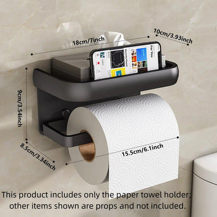 Wall Mounted Bathroom Paper Towel Holder Roll Hand Towel Rack for Easy Access