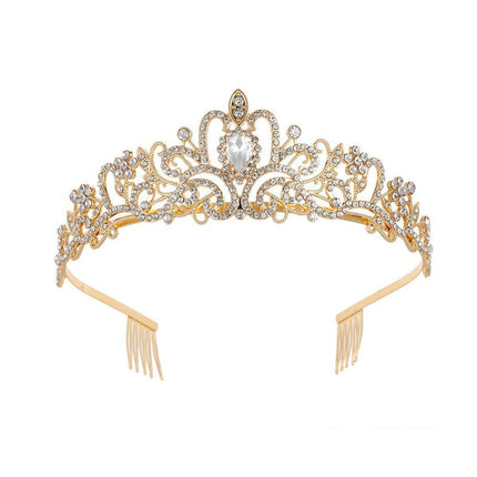 Princess Rhinestone Queen Hair Tiara Headband Hair Accessories Crystal Crown