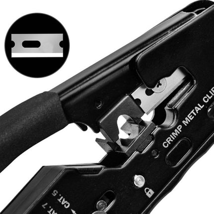 Network Cable Pliers Multi-Function Crimping Tool Dovetail Clamp for Wiring