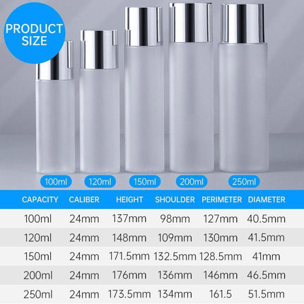 10pcs Frosted Transparent Dispenser Bottle Lotion Skincare Plastic Bottles Set