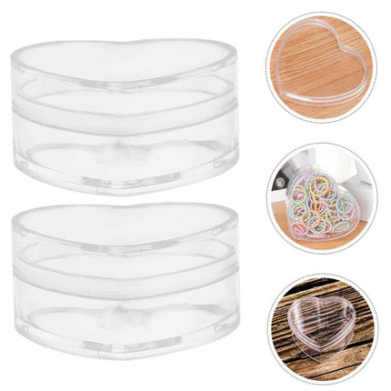 20pcs Heart Shaped Plastic Gift Packaging Boxes for Candy Jewelry and Favors