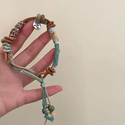 Boho Vintage Braided Fringe String Bracelet for Women Fashion Jewelry Gift