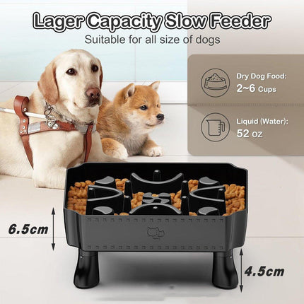 Pet Slow Feeder Bowl Removable Large Capacity Dog Cat Feeding Bowl Anti Slip