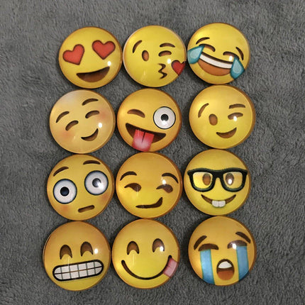 12pcs Cartoon Emoji Fridge Magnets Decorative Kitchen Refrigerator Magnets Set