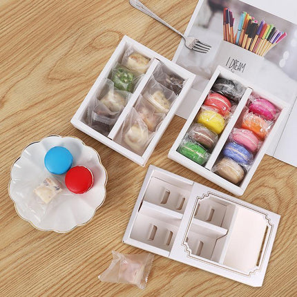 100PCS Clear Rectangular Boxes for Macarons, Cookies & Bomboniere Favors - Aimall