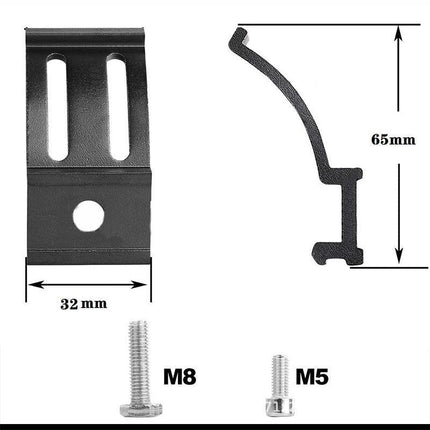 2X Mounting Brackets Rotating Slide Base Mounts AL Alloy For LED Work Light Bar - Aimall