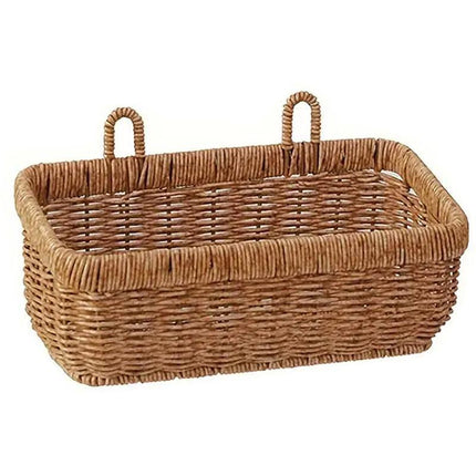 Wall-Mounted Rattan Style Hanging Storage Basket Kitchen Vegetable Fruit Basket