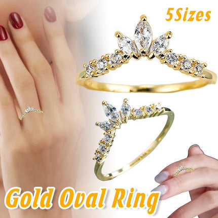 Fashion Oval Ring Simple Elegant Design Jewellery for Women Stylish Accessories