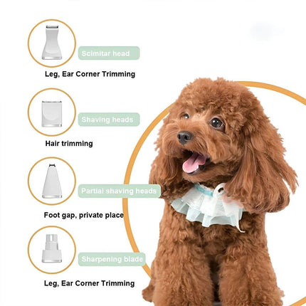 Rechargeable Pet Hair Clippers Professional Grooming Kit for Cats and Dogs