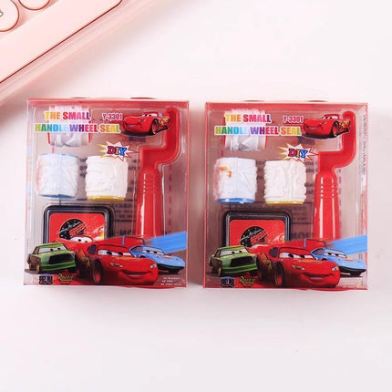 Inking Rubber Stamp Roller Scroll Seal Stamps DIY Scrapbooking Kid Craft Cartoon - Aimall