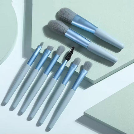 8PCS Eyeshadow Makeup Brush Set Travel Cosmetic Brushes Kit Brushes Kit with Bag - Aimall