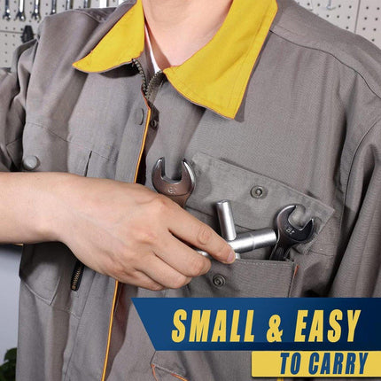 4 in 1 Silver Cross Faucet Wrench Household Bathroom Tool Multipurpose Wrench