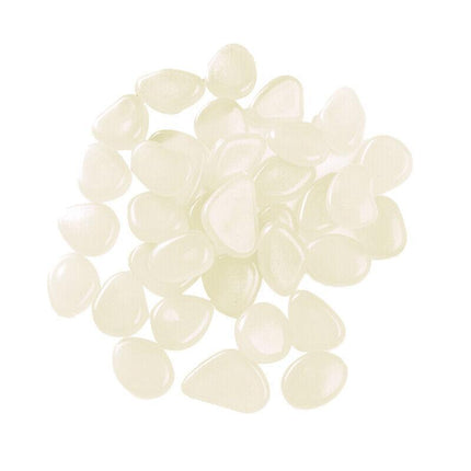 UP TO 500X Pebbles Stone Glow in the Dark Rock Fish Tank Stones Garden Road - Aimall