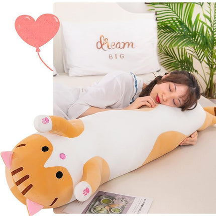 Soft Cute Plush Cat Cats Doll Stuffed Kitten Pillow Gift Cushion Toy For Kids Brown - Aimall